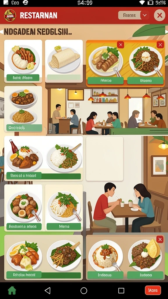 Tampilan antarmuka yang menarik dan user-friendly.