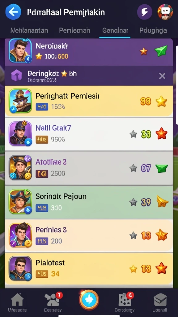 Sistem leveling yang menambah kedalaman permainan.