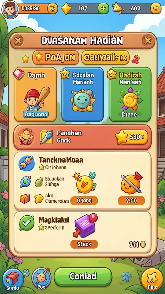 Berbagai hadiah menarik menanti di setiap level.