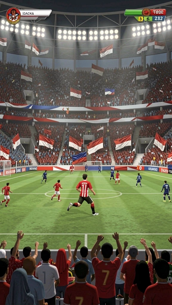 Screenshot menampilkan grafik menawan dari dunia virtual.