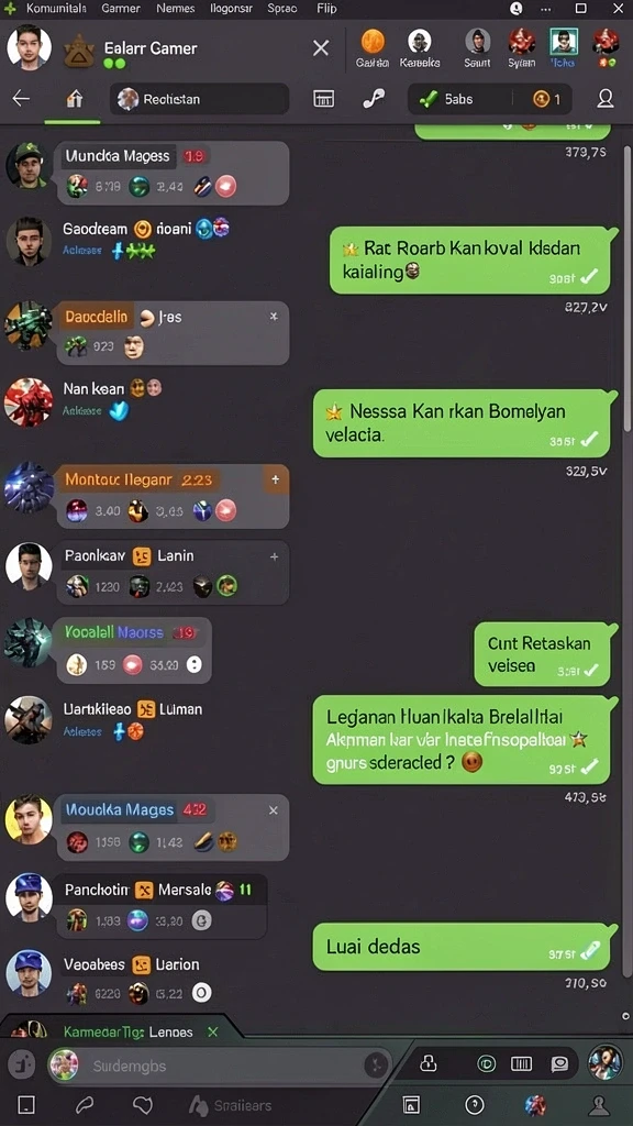 Tangkapan layar karakter dengan kostum unik dan menarik.