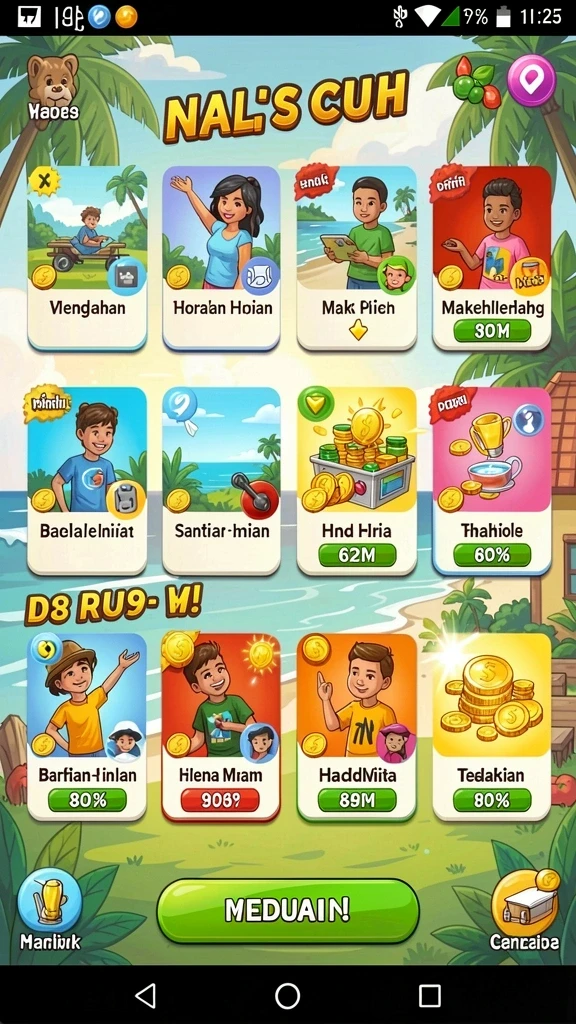 Karakter unik yang bisa dipilih pemain.
