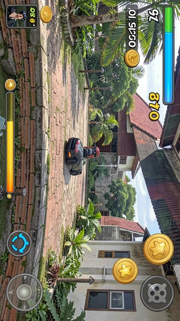 Screenshot dari level permainan terbaru yang menantang.