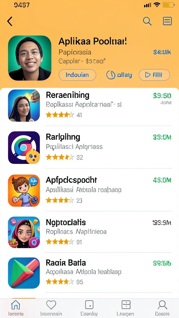 Tampilan awal aplikasi VM777 yang menarik.