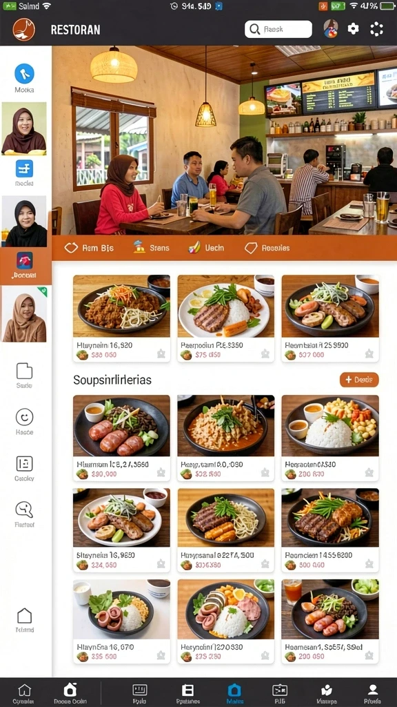 Tampilan antarmuka yang intuitif dan menarik.