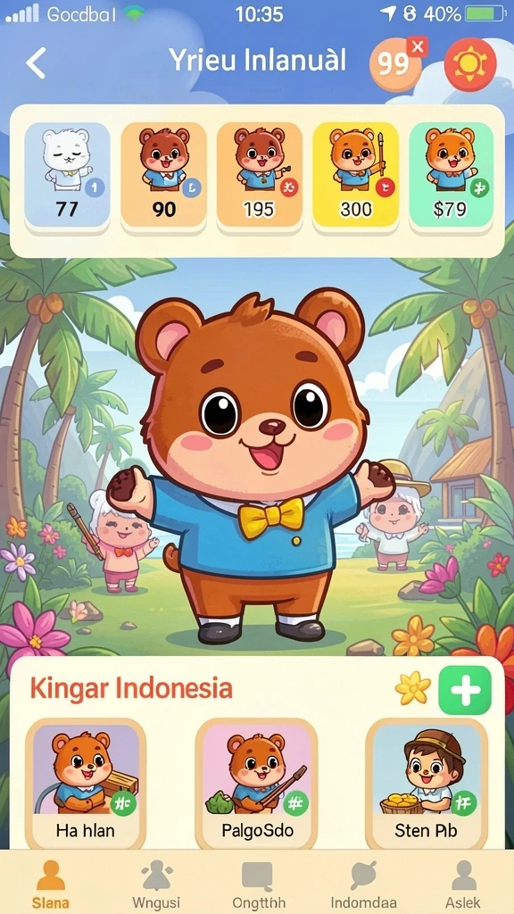 Fitur interaksi sosial yang mengasyikkan.