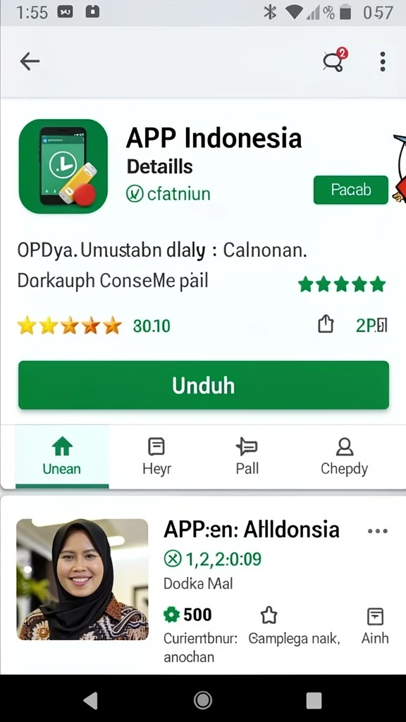 Tangkapan layar fitur leaderboard untuk kompetisi.